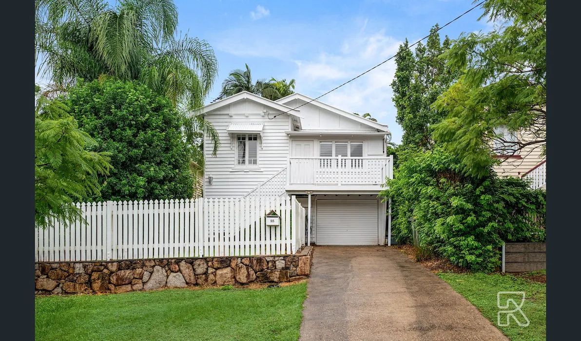 White double level house in Lutwyche, Brisbane.